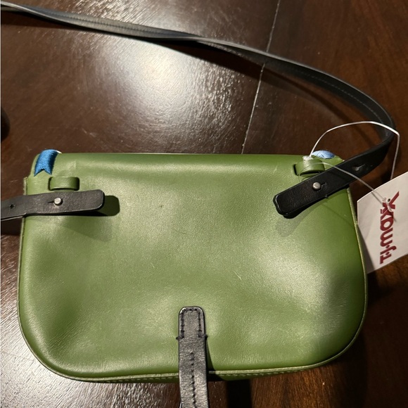 NWT IL Bisonte Piccarda Small Crossbody Bag in green - Picture 6 of 9